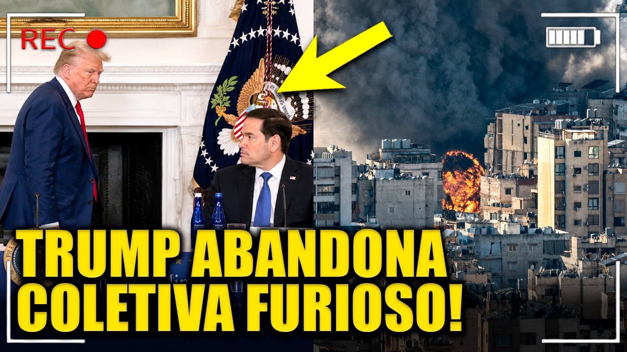 Trump ENCERRA COLETIVA de forma abrupta e AMEAÇA GUERRA ao Irã