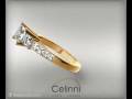 videos de 3D Multi-srone yellow gold ring