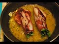 Calamares recheos de espinacas con berberechos