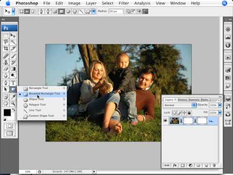 Learn Photoshop - How to add rounded corners to pictures
