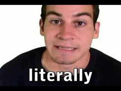 how to use the word literally