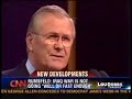 Rumsfeld flips off Kansas State student Rumsfeld flips off Kansas State student