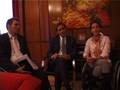 Gaby Michetti con Julio Garro y Julio Irurueta
