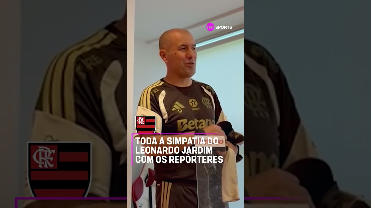 QUE CARISMA DO JARDIM! O TÉCNICO DO FLAMENGO AGRADECEU OS REPÓRTERES! #shorts