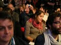 interview de jean-marc ayrault, d�put�-maire de nantes par marc-olivier fogiel lors de la journ�e europe 1 � nantes alors que les ouvriers de goss manifestent � l'ext�rieur de la tente