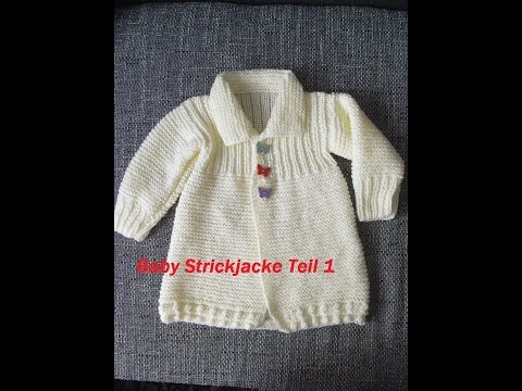 Baby Strickjacke Teil 1*Kinder Jacke Stricken*Pullover*Tutorial Handarbeit