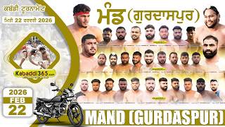 Mand (Gurdaspur) Kabaddi Cup 22 Feb 2026