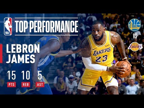 Video: LeBron Fills Up the Stat Sheet VS Warriors (15p, 10r, 5a) In Just 18 Minutes! | 2018 NBA Preseason