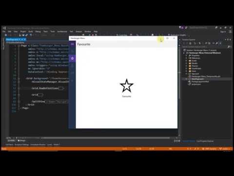 Hamburger Flyout Menu in UWP app