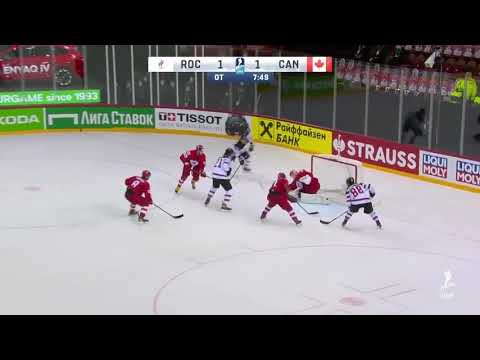Andrew Mangiapane winnig goal ROC : Canada IIHF 2021 WM Championship
