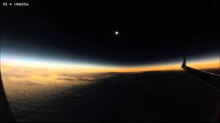Moon shadow during total eclipse of the sun