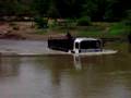 Man Crossing River