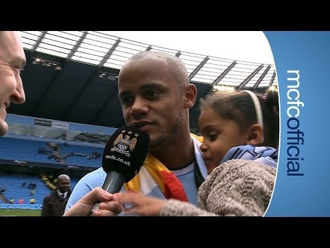 KOMPANY & DAUGHTER ON TITLE | City v West Ham Champions 2014