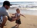 Luke's first time at the beach