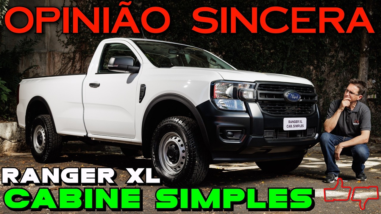 Nova Ford RANGER XL cabine simples: Teste drive, curiosidades, problemas. Vale a Pena? Avaliação