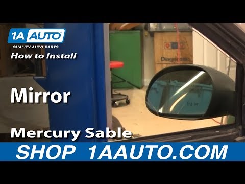 How to Install Replace Broken Side Rear View Mirror Mercury Sable 00-05 1AAuto.com