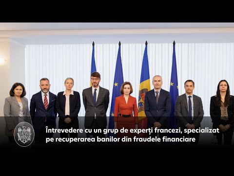 Șefa statului a discutat cu un grup de experți francezi, specializat pe recuperarea banilor din fraudele financiare