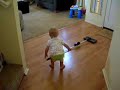 baby vacuuming
