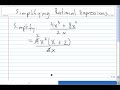 Simplifying rational expressions-lvl 1 algebra video(ACS BR)