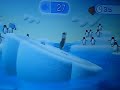 Andrew playing Wii Fit penguin game