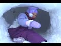 Blizzard snow cave