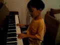 7 yr old piano: Cush plays Harvest Melody