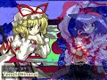 ????? scarlet weather rhapsody yukari's story mode in lunatic difficulty
1cc
no cards / spellcards / sc
no deaths / k.o.

part 1 - stage 1-3 [reimu, komachi, marisa] 
part 2 - stage 4-5 [iku, suika] *~~ now playing~~*
part 3 - stage final [tenshi]

english translations added in the video