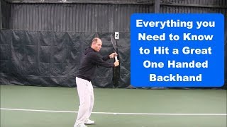 The Key Technical Elements of the One-handed Topspin Backhand