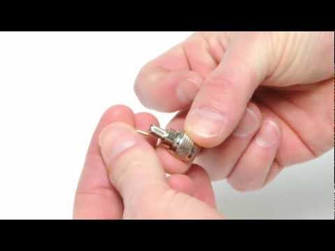 how to fit a uhf coaxial plug