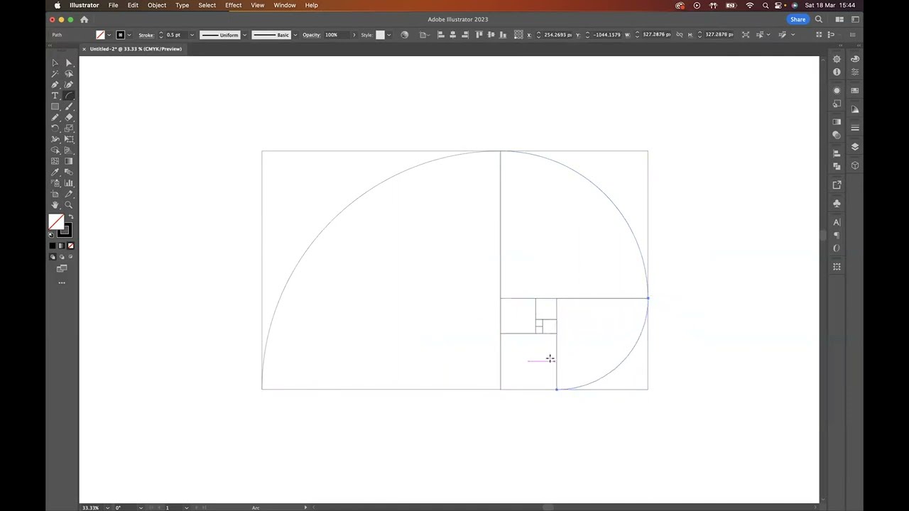 Create Golden Ratio - Adobe Illustrator