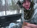 sledding behind truck   into a tree