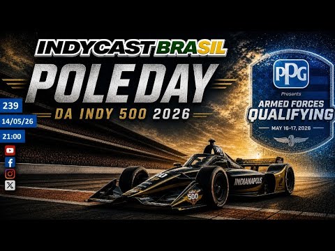 IndyCast Brasil #239 - #Previsão #Expectativas #PoleDay - A expectativa da Classificação da Indy500
