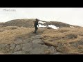 Unicyclist on Signal Hill In Snow
