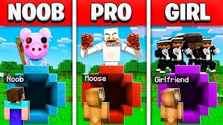 Noob Vs Pro Vs Girl Tiktok Minecraft Meme House Build Battle