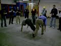 CM Carcara of Capoeira Mandinga Rochester New York plays a small game with me at the first ever roda in his new academy!! Congratualations Carcara! He signed the lease that morning and i surprised him by showing up and congratualting him. This was an impromptu roda in celebration. Many blessing onhte new space, much love and muito axe meu irmao. The place is gogin to shine!!