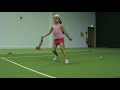 6 year old Dianka playing tennis