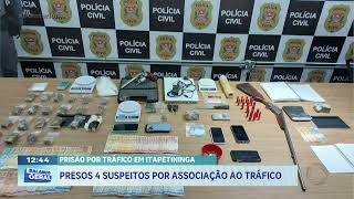 Prisão por tráfico em Itapetininga: presos 4 suspeitos por associação ao tráfico