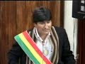 Evo Morales da las gracias a la reina