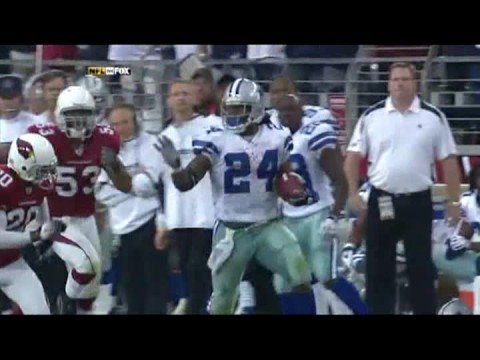 MARION BARBER 70 YARD T.D. CATCH AGAINST THE CARDINALS
