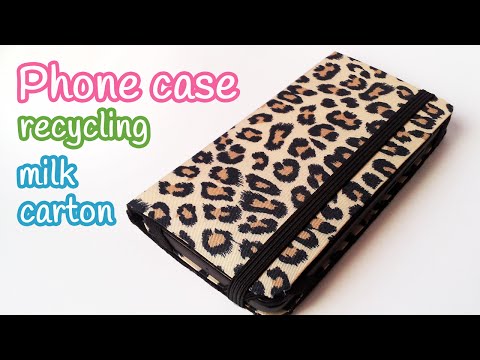 DIY crafts: PHONE CASE recycling milk carton - Innova crafts