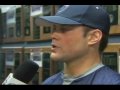 on friday, mike comrie played with his team, the edmonton oilers against the minnesota wild, where they won 5-2. mike was able to score the first goal and was cheered on by girlfriend hilary duff. in the clip below mike talks about his relationship with hilary and how hes happy to see her up there in the stands with the rest of his family. they also showed a small clip of hilary from the stands and she looked so cute cheering for him! those two are such a sweet couple!