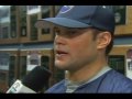 on friday, mike comrie played with his team, the edmonton oilers against the minnesota wild, where they won 5-2. mike was able to score the first goal and was cheered on by girlfriend hilary duff. in the clip below mike talks about his relationship with hilary and how hes happy to see her up there in the stands with the rest of his family. they also showed a small clip of hilary from the stands and she looked so cute cheering for him! those two are such a sweet couple!