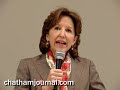 Sen. Kay Hagan on CCCC campus in Pittsboro, NC