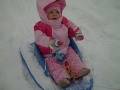 videos de 12-6-08 Cecelia Sledding for a Tree