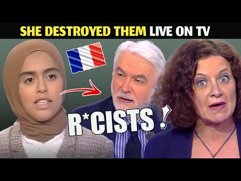 Young Muslim woman from France, humiliates three journalists / She will never be invited again !