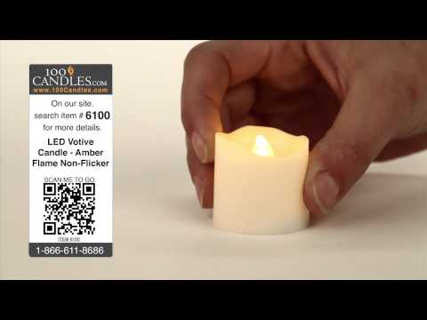 Battery Operated Votive Candles - Non-Flickering Amber