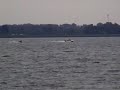 Met band achter speedboot!!