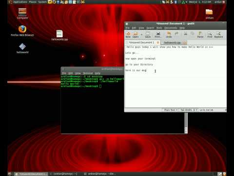Hello World in c++ Tutorial [Linux]
