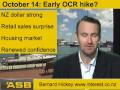 NZ$ strong on early OCR hike talk; US bank nerves