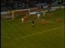 april 18 1990

aberdeen 1 (grant 82) dundee united 0

aberdeen: snelders, gregg watson (graham watson), d.robertson, grant, mcleish, irvine, nicholas, bett, mason (jess), connor, gillhaus

dundee united: main, clark, welsh, mcinally, krivokapic, narey, o'neil, french, jackson (paatelainen), mckinnon (cleland), preston

having beaten united 4-0 in the scottish cup on saturday, this was something of an anti-climax. jim mclean reshuffled his team but could not prevent another dons win. bett's cross was deflected into the path of brian grant. gregg watson started the match in place of mckimmie.